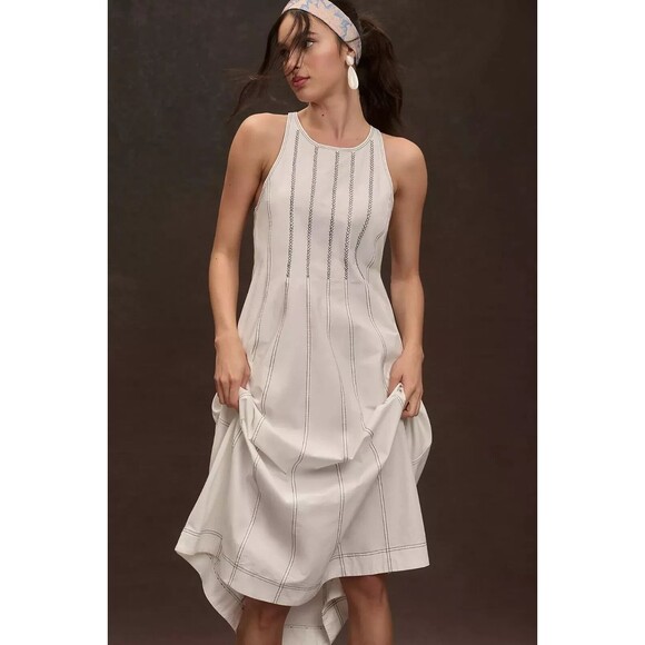 Daily Practice by Anthropologie Sleeveless Midi Dress Embroidered 2X-PS 281048 - Picture 1 of 8